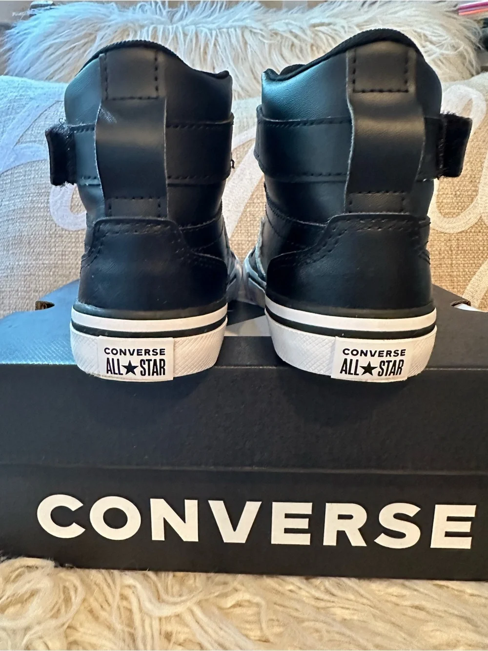 Converse Pro Blaze Strap Black High-Top Sneakers | Kids size 13